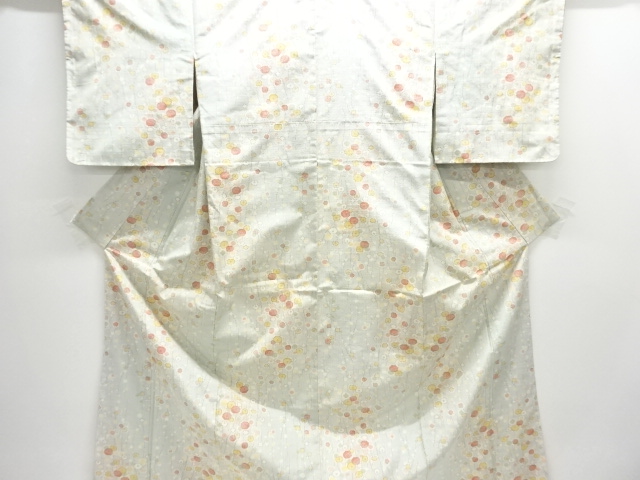 JAPANESE KIMONO / TOKAMACHI TSUMUGI / UNUSED / WOVEN ABSTRACT BRANCH FLOWER